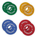 EVERYMATE Rubber Fractional Weight Plates Set Micro Weight Plate Pair of 0.25LB 0.5LB 0.75LB 1 LB for Olympic Barbells for Strength Training Micro Plates