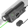 DEFENTAC 2000 Lumens Green Laser Light Combo - Rechargeable Tactical Flashlight with Strobe & Remote Switch for Rifles