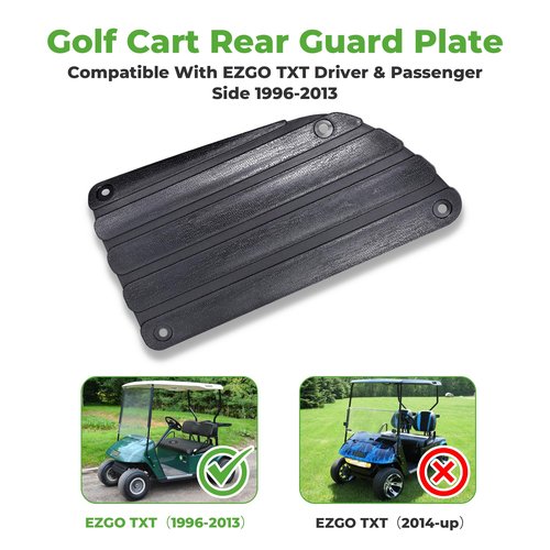 10L0L Golf Cart Rear Driver & Passenger Side Guard Set - Replacement Parts Compatible with EZGO TXT Golf Cart Models, Rugged and Durable, OEM# 75126G01 & 75126G02