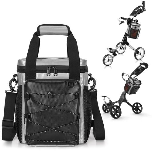 PGmoon Insulated Golf Cart Cooler, 12-Can Leakproof Soft Cooler Bag Suitable for Golf Push Cart