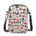 Casino Lover Gift Messenger Bag - Lucky Gambling Cross Body Bag for Gambler