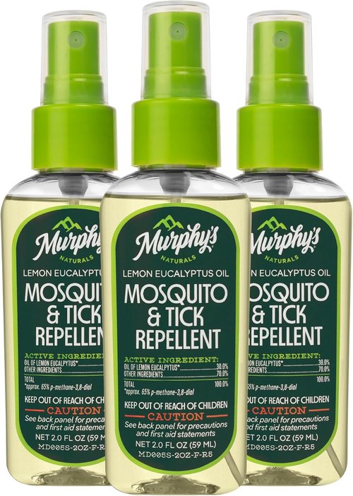 Murphy's Naturals Mosquito & Tick Repellent Spray - Oil of Lemon Eucalyptus, 2 Oz Pump | 3-Pack