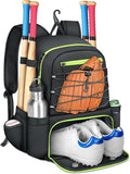 MATEIN Baseball Bat Bag - Lightweight Youth Backpack for 4 Bats & Gear | Large Capacity with Shoe Compartment