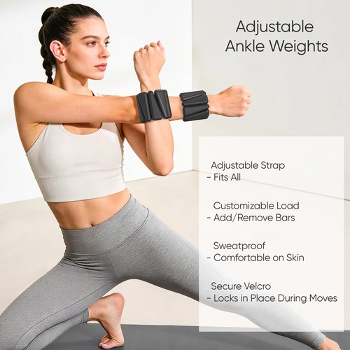 NANATI Pilates Kit 18PCS, Pilates Essentials Kit for Women Home Workouts, Pilates Equipment with 14.5" Pilates Ring and Ball,7 Resistance Bands,Ankle Weights,Sliders & Grip Socks for Beginners