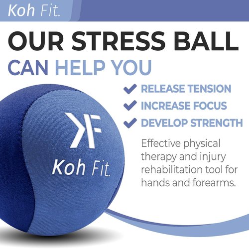 Koh Fit Stress Ball Multipacks for Adults - Stress Reliever Squeeze Balls - for Hand Therapy and Stress Relief