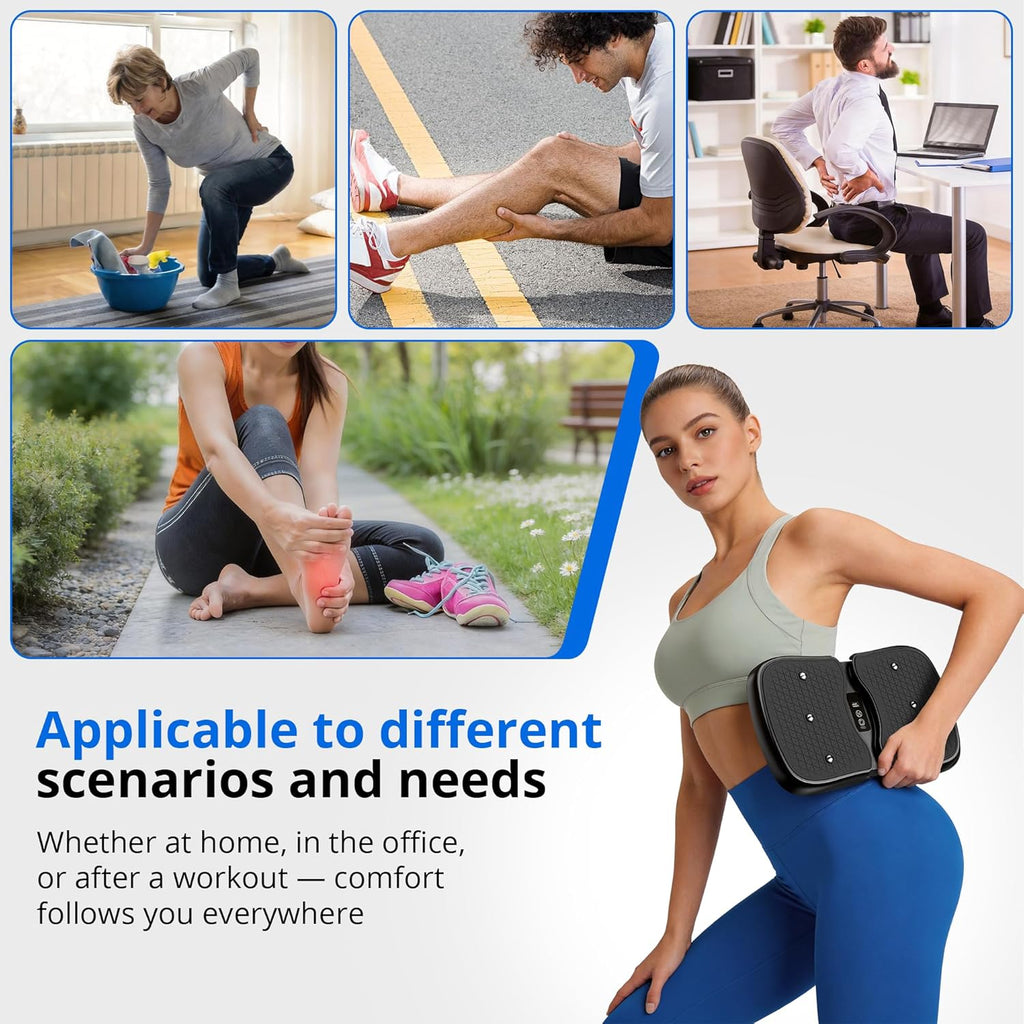 Skiennix Mini Vibration Plate Machine - Portable Quiet Percussion Massager for Legs & Waist