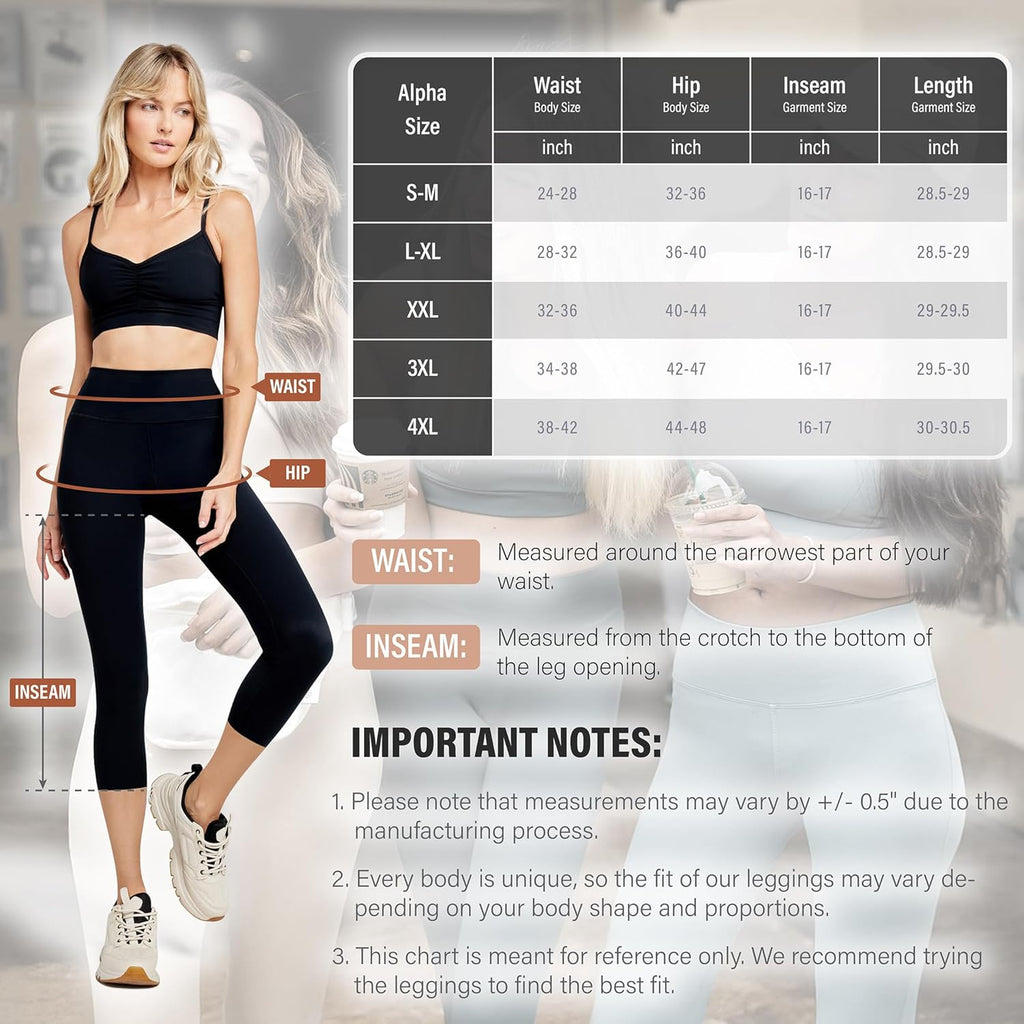 YUDSUD High Waisted Leggings - Tummy Control Yoga Pants for Women | Plus Size Athletic Wear