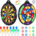 Moopok Magnetic Dart Board for Kids - 12 Magnetic Darts & Sticky Balls | Indoor/Outdoor Fun for Ages 3-12