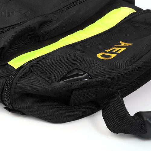 Jipemtra First Aid Bag AED Medical 1st Aid Empty Rescue Defibrillator First Responder Bags for Emergency Critical Healthcare Protection (Bag Only) (Black)