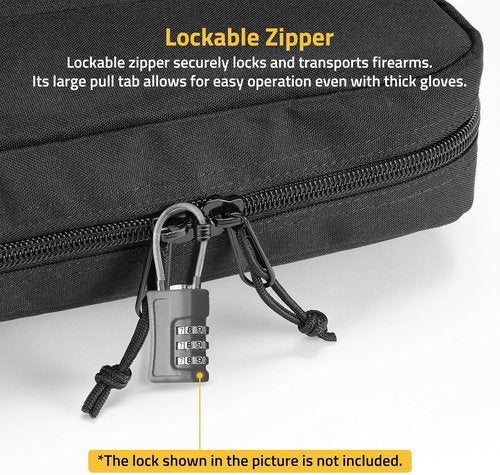 CVLIFE 42" Soft Rifle Case - Padded Long Gun Bag with Zipper Pockets & Adjustable Strap | Black