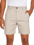 PULI Mens Golf Shorts 7 Inch Inseam Business Dress Casual Stretch Work Hiking Quick Dry