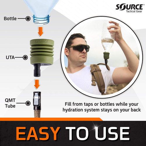 Source Tactical Universal Tube Adapter for Refilling your Hydration System on the Move (Olive)