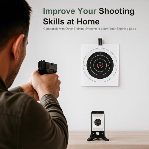 380ACP Laser Training Cartridge - Dry Fire Practice System with 3 Batteries & Rubber Snap Caps