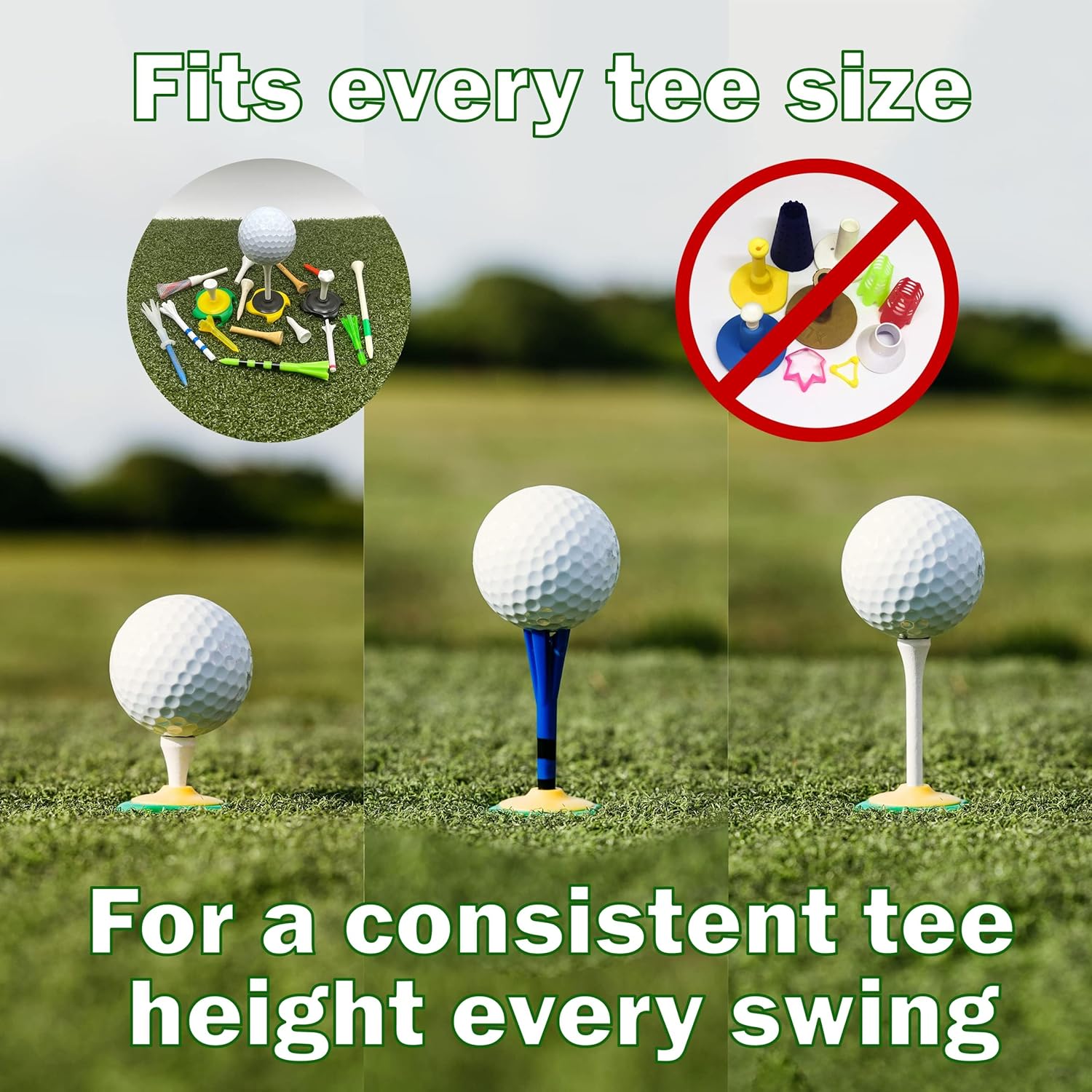 Tee Claw Golf Tee Holder - Premium Golf Mat Tee with Alignment String | Indoor & Outdoor Agility Training