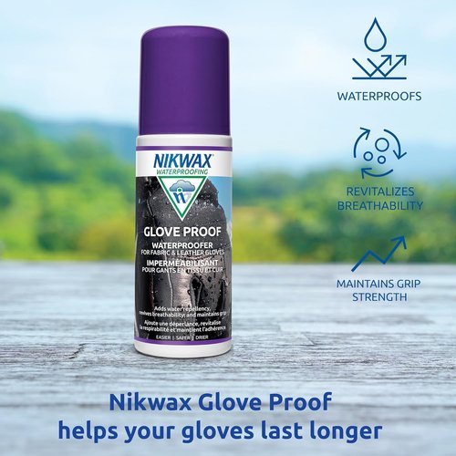 Nikwax Glove Proof - High-Performance Waterproofing Treatment for Leather & Fabric Gloves | Restores DWR & Breathability
