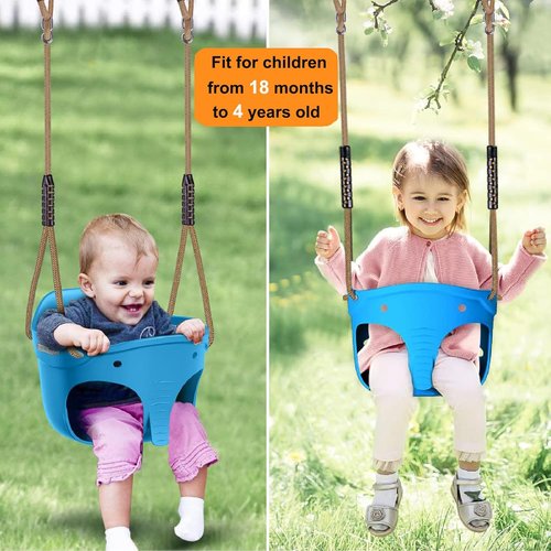 BeneLabel Toddler Swing Seat - 600 LB Weight Capacity, Adjustable Height 4.2 to 6.7 FT | Cute Elephant Design