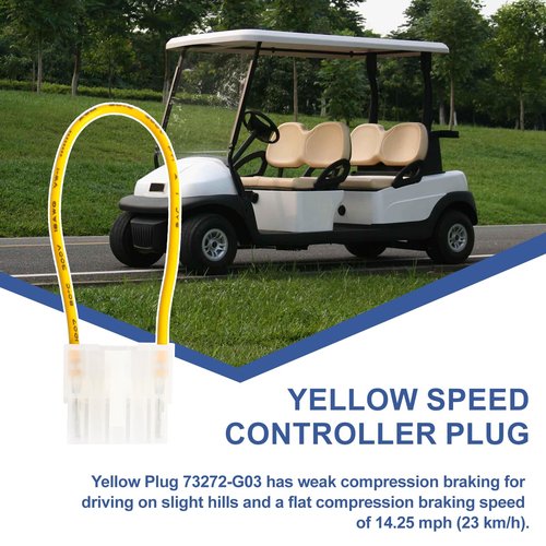 uhzz Golf Cart Speed Chip - for Ezgo Electric 2000 Up PDS TXT Speed Chip - 3 Freedom Chips (Red Plug High Speed Upgrade 73272-G01 Blue Plug Steep Slope 73272-G02 Yellow Plug Flat Slope 73272-G03)