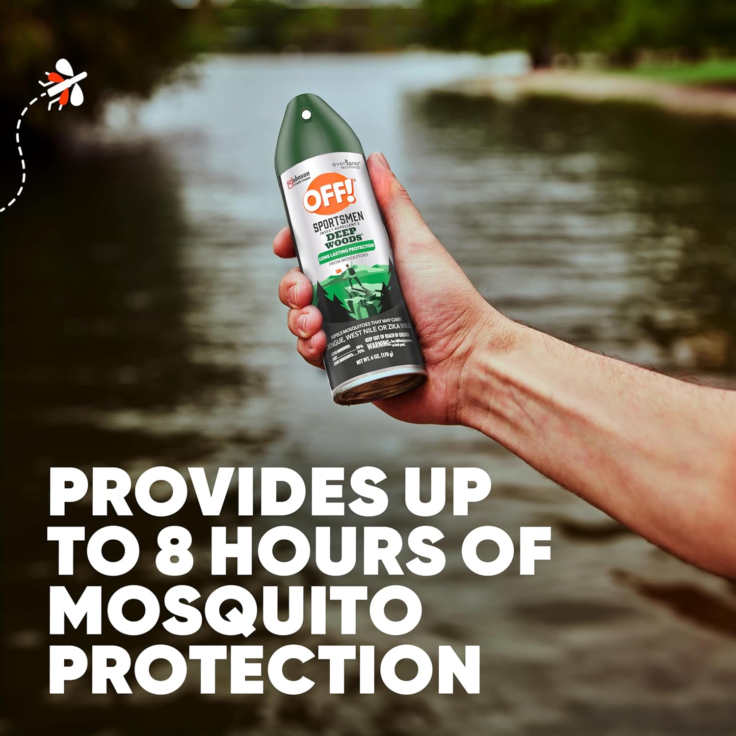 OFF! Deep Woods Insect Repellent Spray - 6 Oz | Ideal for Hunting, Camping & Fishing (Pack of 2)