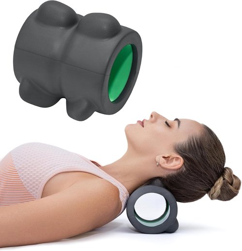 Lumia Wellness Massage Neck Roller - 4”, Neck & Headache Relief, Muscle Release Tool, Knots & Tension Relief, 500lbs Capacity