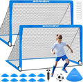 Kids Soccer Goal Set by [Brand Name] - Portable 6x4 & 4x3 Ft Training Nets for Ages 3-16