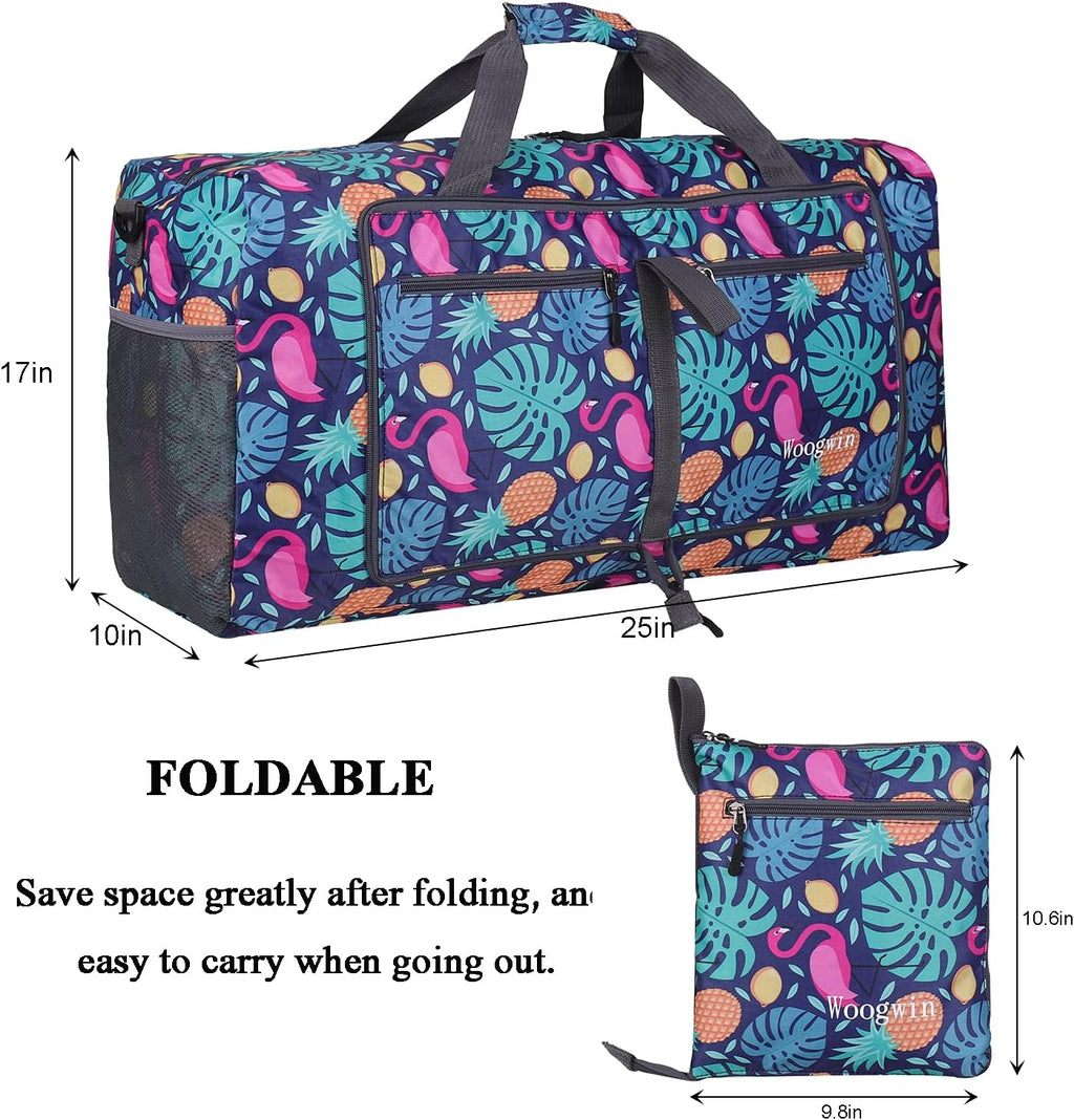Woogwin Travel Duffel Bag - Large Waterproof Foldable Design for Gym, Beach & Sports Activities
