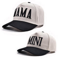 Bofemgt Mama and Mini Dad Hat- 3D Embroidered Adjustable Cotton Parent-Child Mom Baseball Caps Black