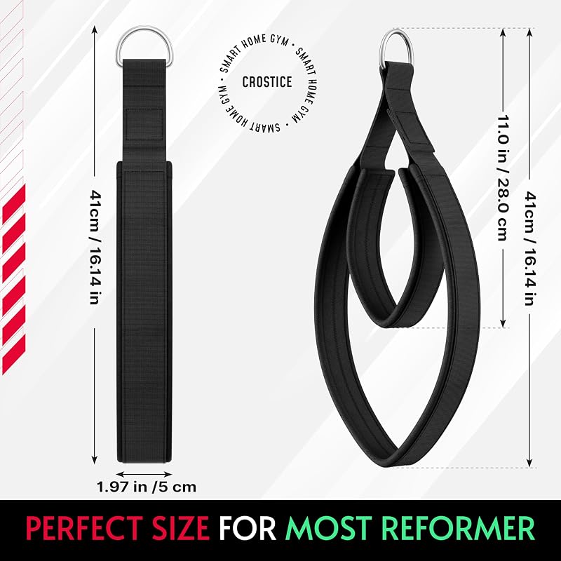 Pilates Reformers Loops (2 Pack) with Soft Dual-Loop Straps for Tonal Machine