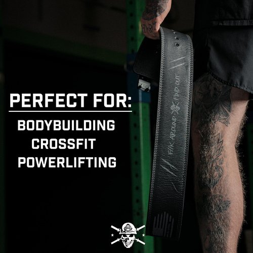 Weight Lifting Belt - Lever Gym Belt for Weightlifting, 10mm Leather Weight Belt for Men, 4 Inches Wide for Support & Stability for Workouts, Powerlifting, Bodybuilding, Fitness & Crossfit XL 1776