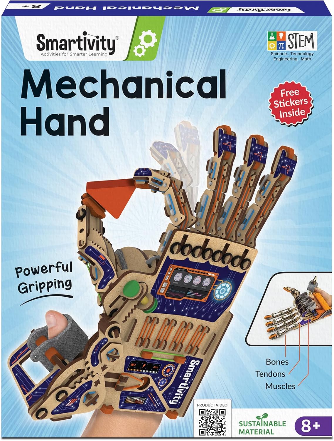 Smartivity DIY Robotic Mechanical Hand - Award-Winning STEM Toy for Kids Aged 8-14 | Perfect Birthday Gift