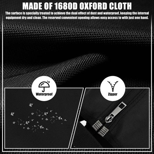 Portable Golf Bag Rain Cover, Foldable 1680D Oxford Cloth Waterproof Golf Bag Protector Hood for Men Women Golfer Beginner for Stand Bags & Carry Cart(Black)
