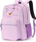ZORFIN 26L Water Resistant Backpack for College & Travel | Light Purple Bookbag