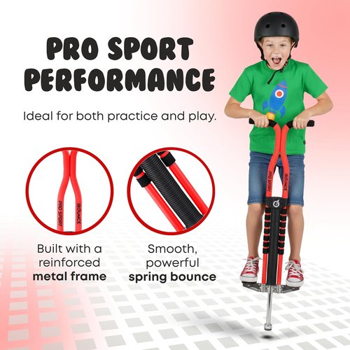 Bounce Pro Pogo Stick for Kids - Ages 9+ | Supports 80-160 Lbs - Durable, Easy Grip for Endless Fun