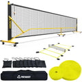 Patiassy Tournament-Grade Pickleball Net, IFP/USAPA Standards Regulation Size, Rust-Resistant Aluminum Frame with Tension System for Semi-Permanent or Mobile Use Blue