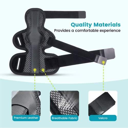 DrFinger Thumb Brace Spica Splint for Right & Left Hand, De Quervain's Tenosynovitis Splint, Breathable Wrist & Thumb Stabilizer, for Trigger Thumb, Arthritis, Tendonitis, Men and Women -Black (L/XL)