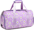 Skiennix Duffle Bag - Purple Daisy Dance Gym Bag with Wet & Shoe Compartments | Perfect for Travel & Sleepovers