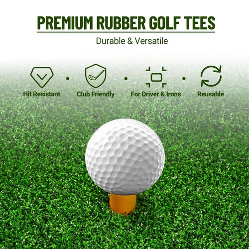 SPOYNAL 4-in-1 Golf Hitting Mat, Turf Golf Hitting Mat for Putting, Driving & Chipping, Indoor/Outdoor Portable Golf Practice Mat with Realistic Grass/Sand Surface and Tees