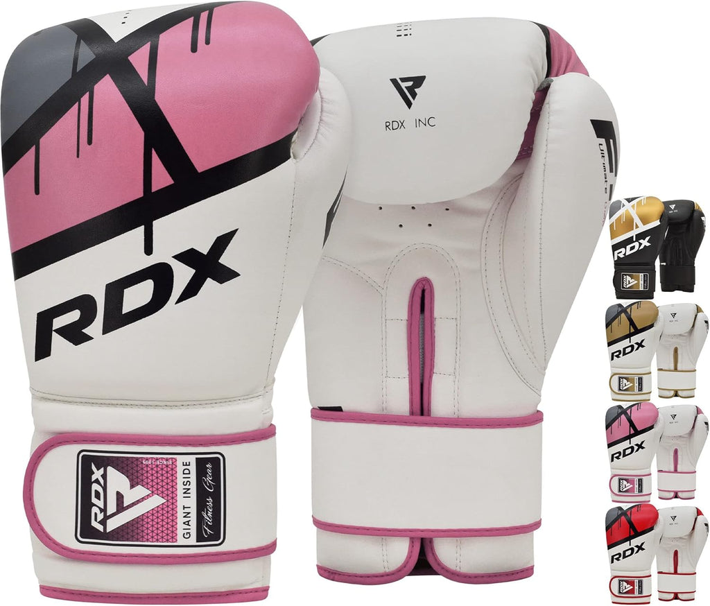 RDX Boxing Gloves EGO - Maya Hide Leather Sparring & Training Mitts | Ventilated Support, 8-16 oz