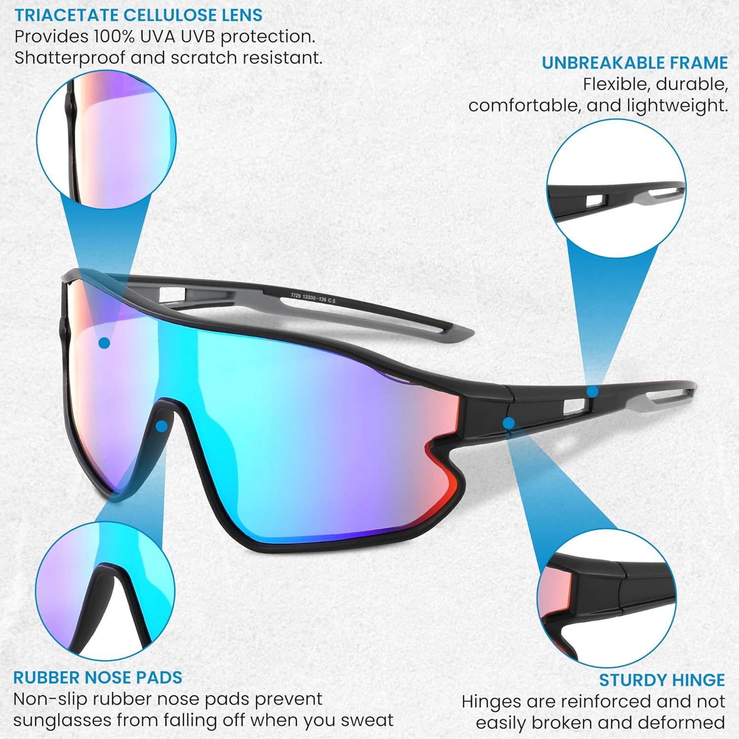 Skiennix Kids Sports Sunglasses - UV400 Protection for Youth | Stylish Baseball Shades for Boys & Girls