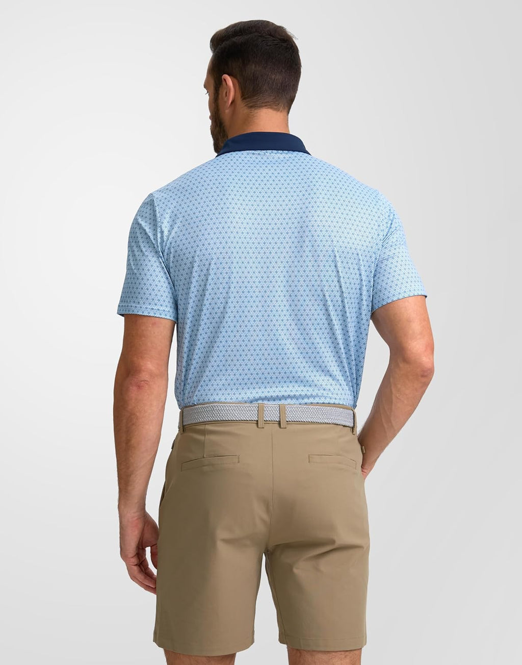Obla Men's Golf Polo Shirt - Short Sleeve, Moisture-Wicking Performance in Casual Print