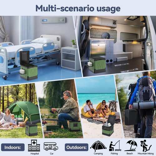 Firiner Collapsible Portable Toilet for Camping, Travel, Outdoor, Car, RV & Emergency Use, Potty with Paper Holder for Adults & Kids