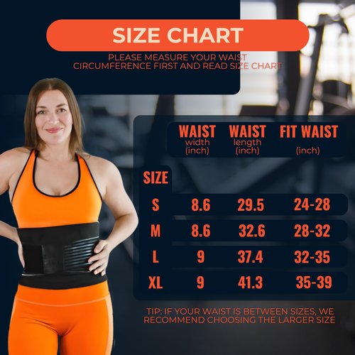 Velocity.Fitness Waist Trainer for Women – Adjustable Waist Cincher & Ab Trimmer Belt with Hook-and-Loop Straps | Tummy Control Body Shaper with Double Compression for Core & Back Support Black