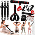 Resistance Bands with Handles for Abs, Sit-Ups & Full-Body Workouts (3 Tubes, 20/30/50 lb) Home Set