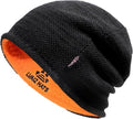 Lvaiz Mens Winter Beanie Hat Warm Fleece Lined Skull Cap for Men Reversible Women Windproof Watch Hat Knit Warm Unisex Beanie