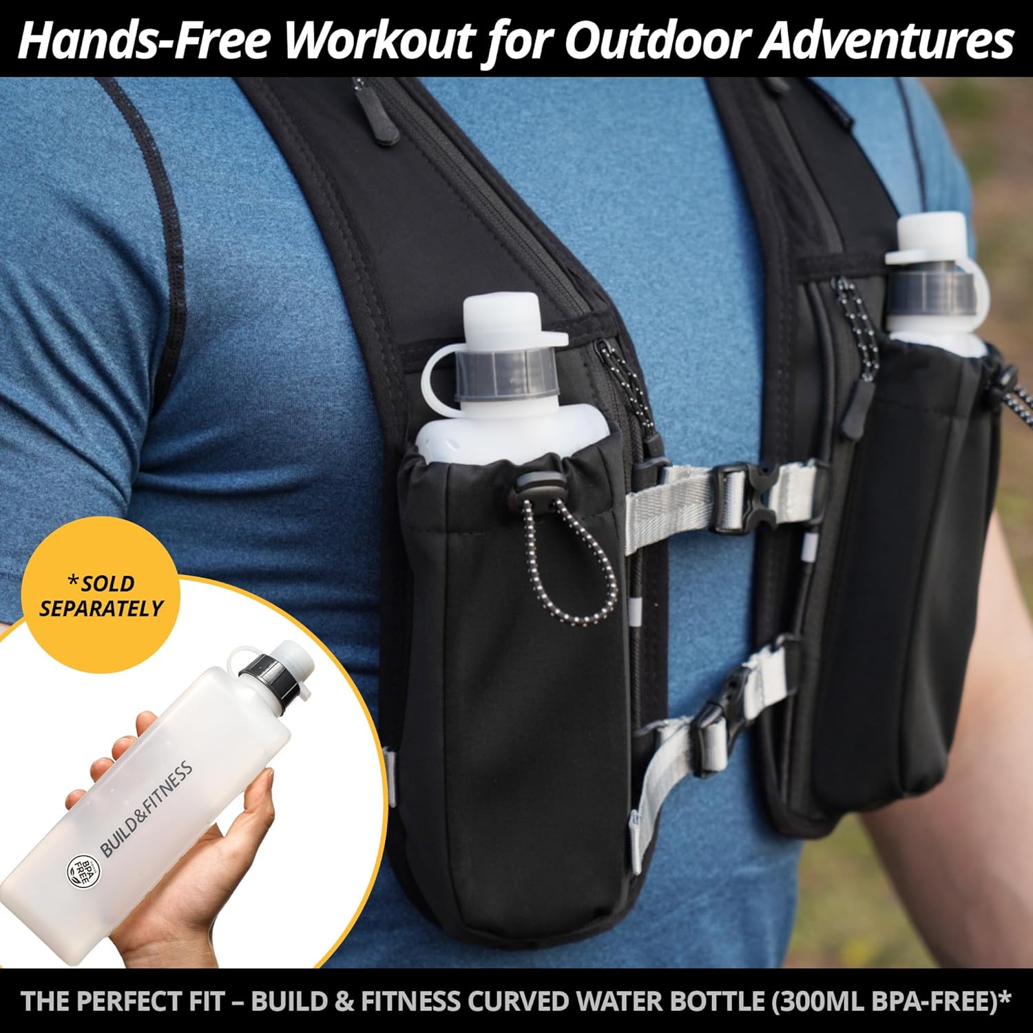 Skiennix Running Hydration Vest - Reflective, Quick Dry, Water-Resistant, 8 Pocket Design for Men & Women