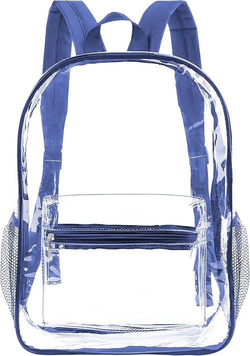 Clear Backpack by [Brand Name] - Transparent Design for Travel, Sports & School | Stadium Approved