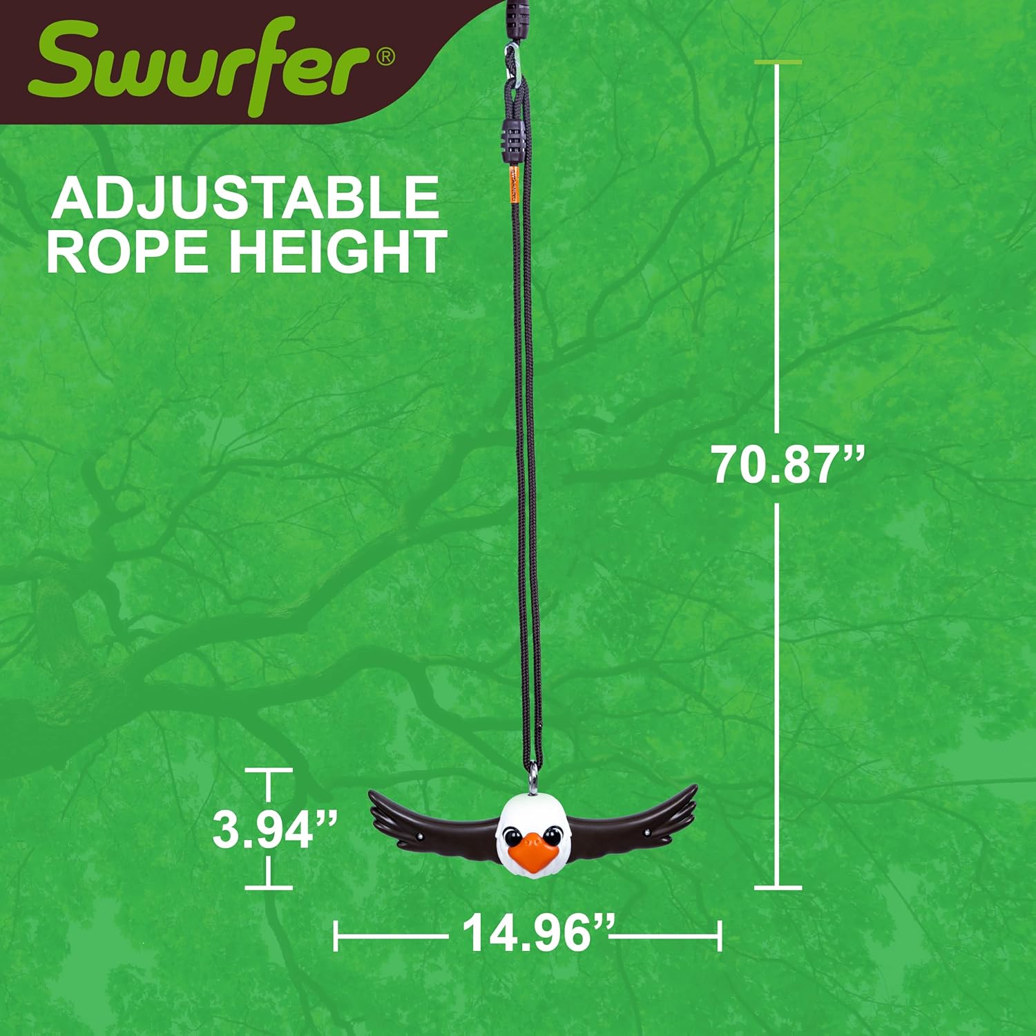 Swurfer Ninja Twister Swing Set - 360° Spin Toy for Kids | Durable Backyard Play, Easy Install, Up to 300lbs