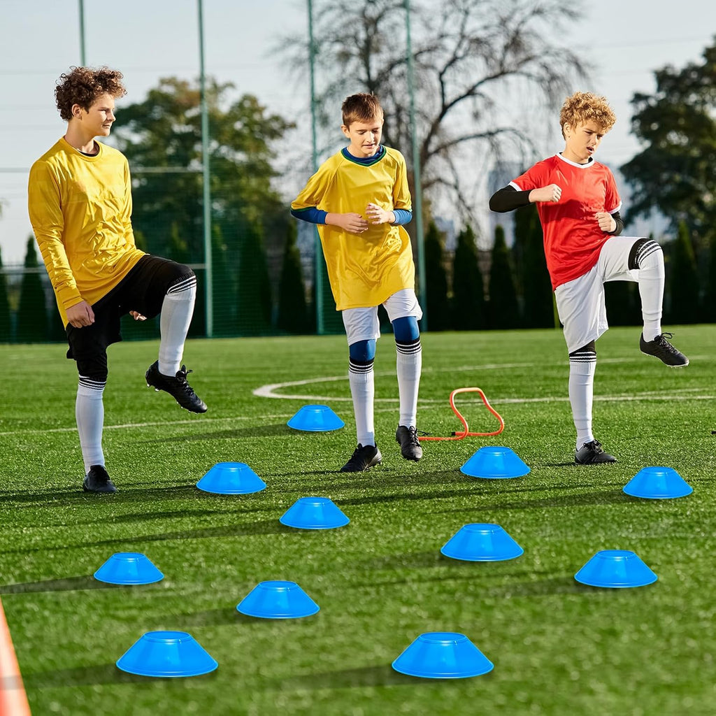 Skiennix Mini Soccer Cones - 12 Pcs Agility Training Discs for Enhanced Sports Performance