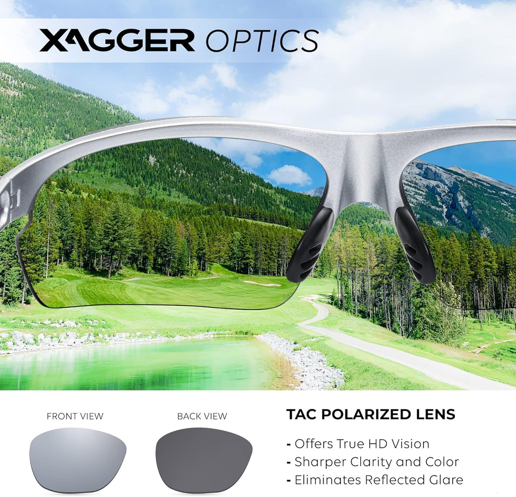 Xagger Polarized Sports Sunglasses - UV400 Protection for Men & Women | Ideal for Running, Cycling, Baseball