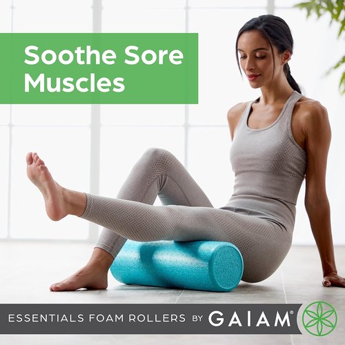 Gaiam Essentials Foam Roller - High Density Firm Deep Tissue Massager for Back Pain Relief