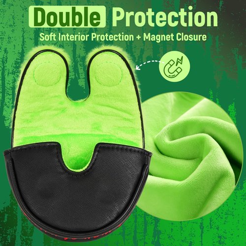 Funny Golf Head Covers, Putter Cover for OZ1 MEZZ 1 MEZZ1 MAX Putters, Center Shaft Mallet Putter Cover with Magnetic Closure, PU Leather Material, Golf Gift for Men and Women, Joker